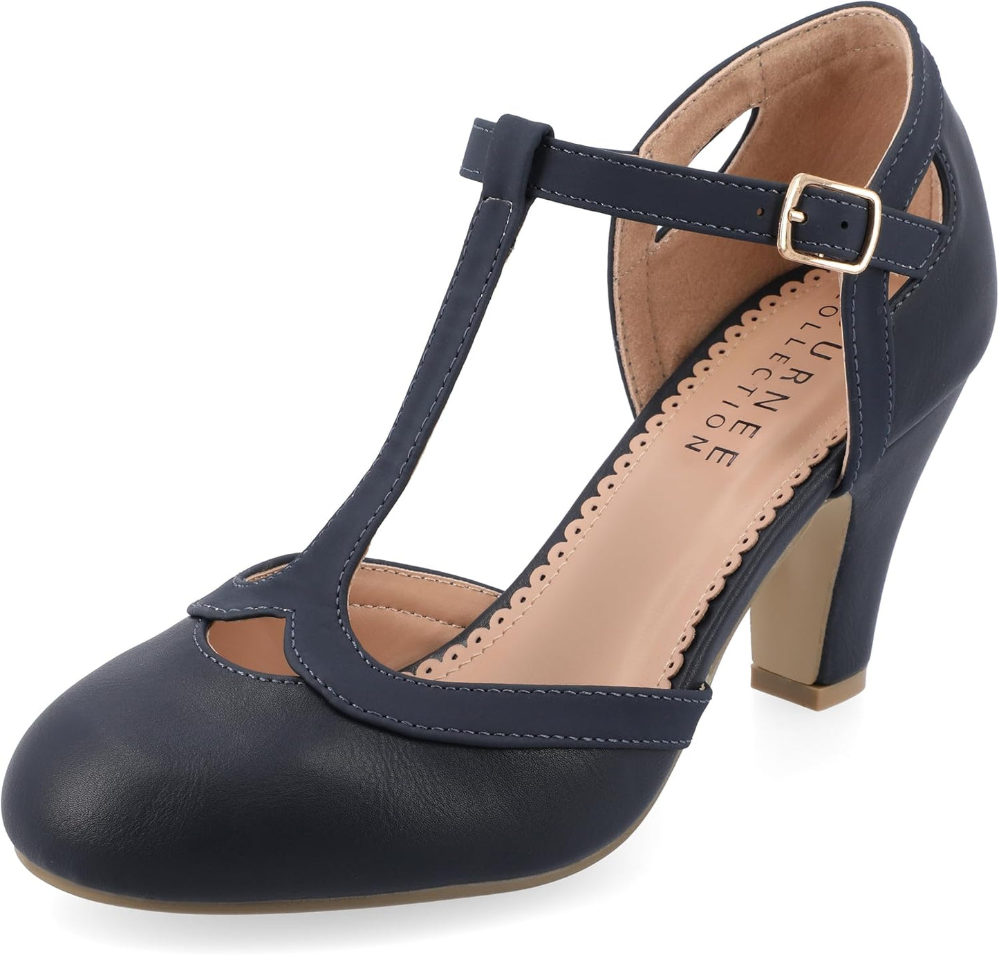 Women'S Olina Classic Mary Jane Pumps with T-Strap and Buckle Closure