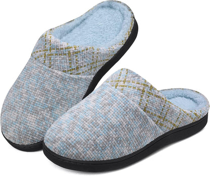 House Bedroom Slippers for Women Tasman Shoes Indoor and Outdoor with Fuzzy Lining Hard Sole Memory Foam Slip on （Wine, 11/12）