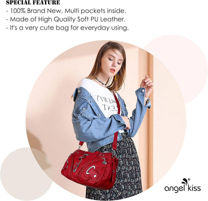 Angelkiss Hobo Purses and Handbags for Women Satchel Handbag Women Purses Large Daily Shoulder Bags