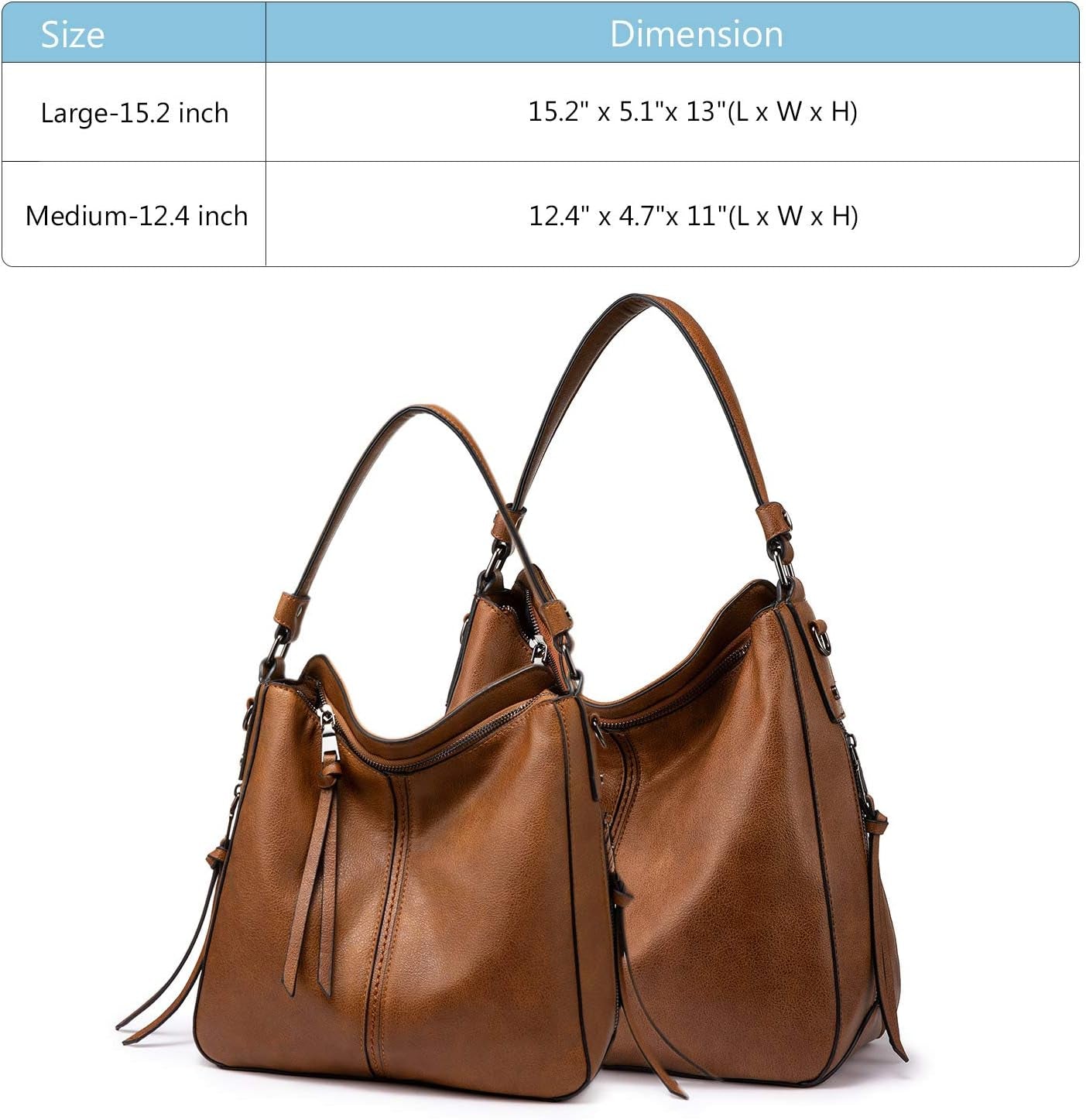 Hobo Crossbody Bags for Women Designer Faux Leather Hobo Handbags Retro Large Size Shoulder Bag Bucket Purse