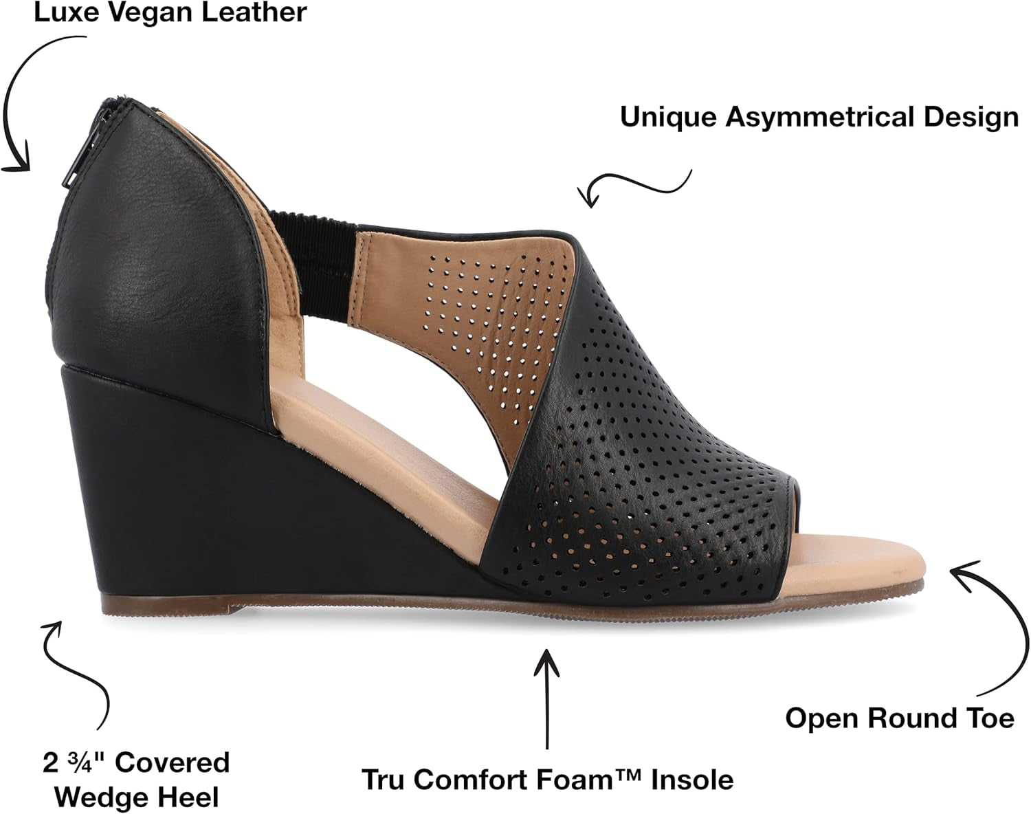 Journee Women'S Comfort Foam Aretha Wedge Sandals