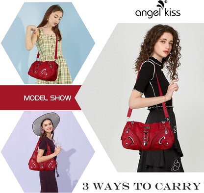 Angelkiss Hobo Purses and Handbags for Women Satchel Handbag Women Purses Large Daily Shoulder Bags