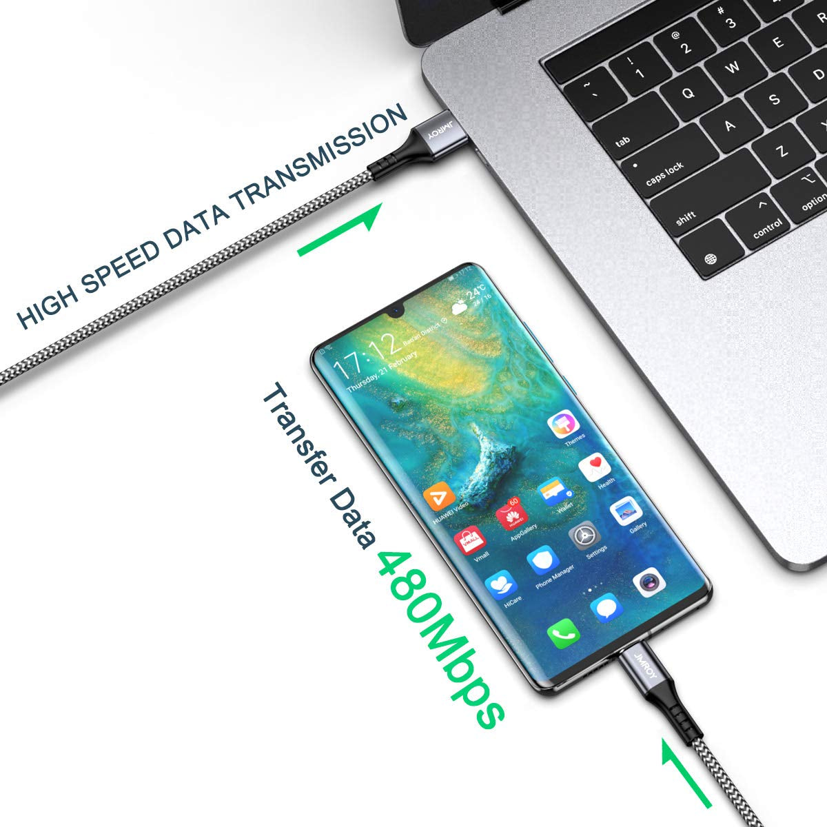 USB C Cable, [10FT] QC 3.0 Fast Charging USB Type C Cable,Braided Phone Charger USB-C Cable for Samsung Galaxy S10 S9 S8 plus Note 10, Huawei P20, P10, LG G7 Google Pixel Moto Sony Xperia Etc