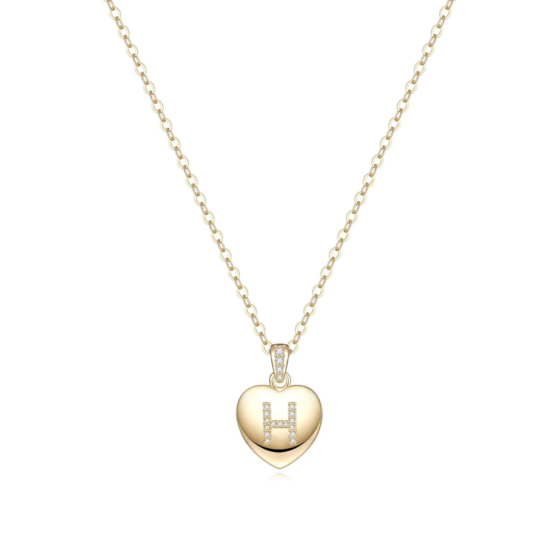 Initial Necklace for Women 14K Gold Plated Cubic Zirconia Letter Pendant Necklace for Women Birthday Christmas Mothers Day Gifts
