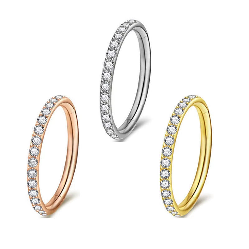 1Pc 16G 6-12Mm Titanium Nose Ring Tiny Flower Helix Cartilage Piercing Jewelry Nose Piercing Body Jewelry Cz Nose Hoop Nostril