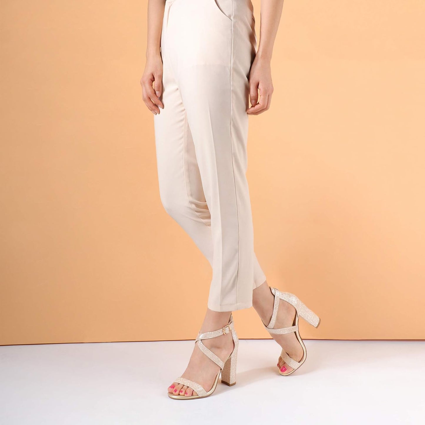 Women'S Chunky High Heel Sandal Strappy Open Toe Ankle Strap Dress Shoes for Women Bridesmaid Ladies in Wedding Bridal Evening Homecoming Prom