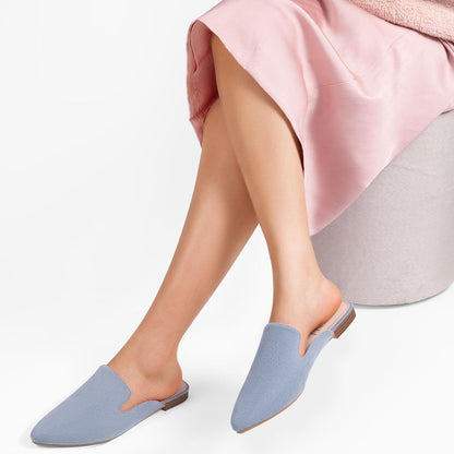 All-Season Women'S Mules：Pointed Toe Backless Loafers：Slip-On Dressy Comfortable Casual Office Business Flat Shoes for Working Women Aged 25-45
