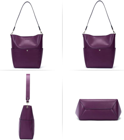 Women'S Leather Designer Handbags Tote Purses Shoulder Bucket Bags