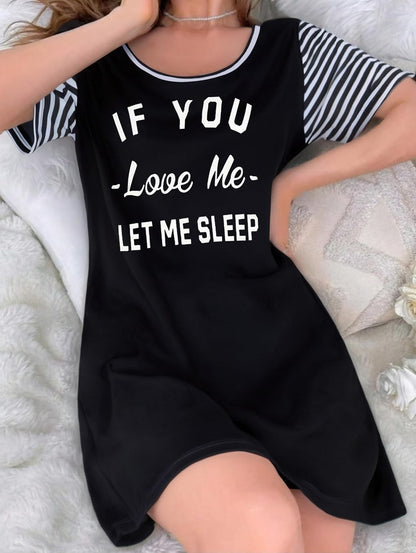 Nightgowns for Women Soft Sleep Shirts with Pockets Short Sleeves Printed Crewneck Nightshirt S-XXXL