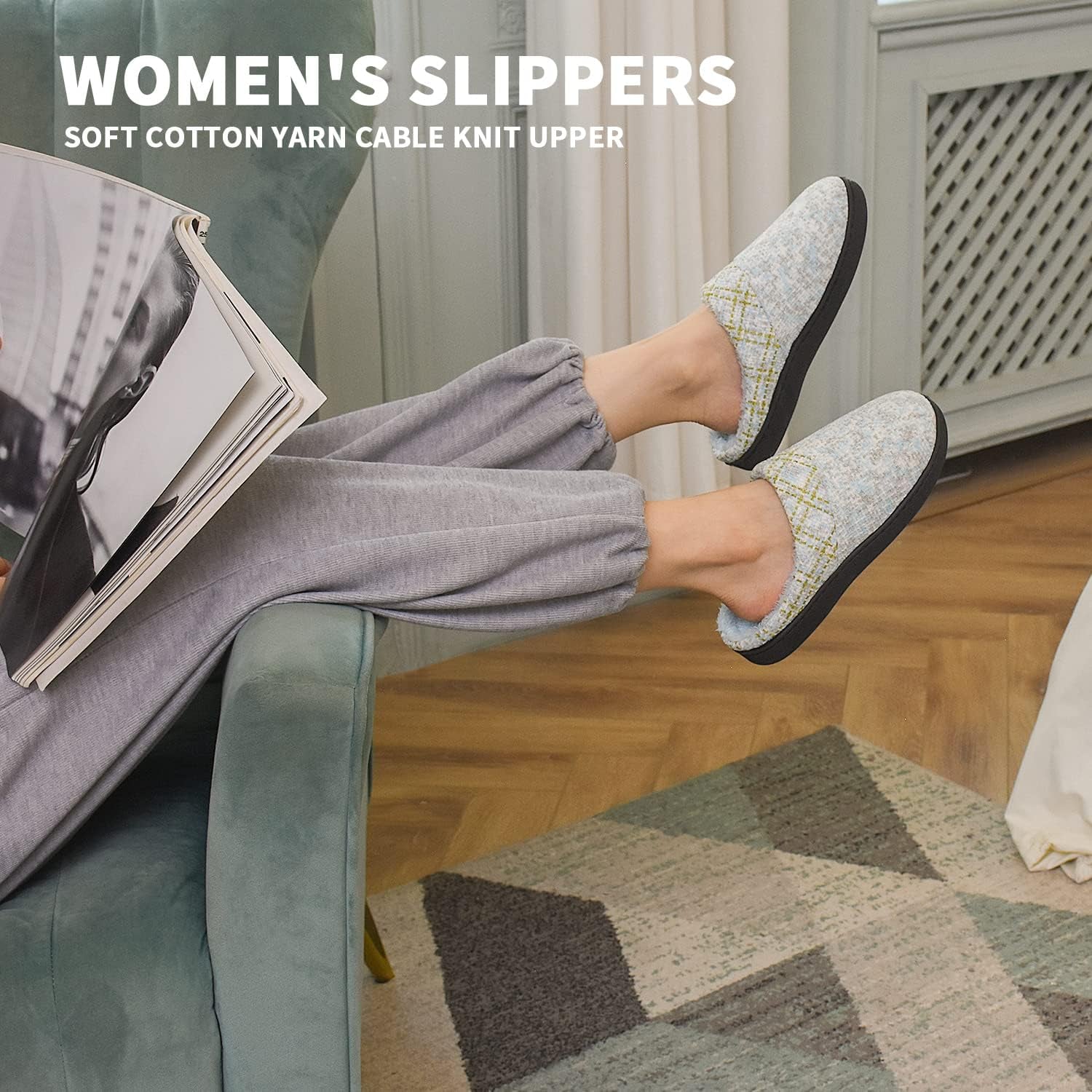 House Bedroom Slippers for Women Tasman Shoes Indoor and Outdoor with Fuzzy Lining Hard Sole Memory Foam Slip on （Wine, 11/12）