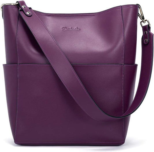 Women'S Leather Designer Handbags Tote Purses Shoulder Bucket Bags