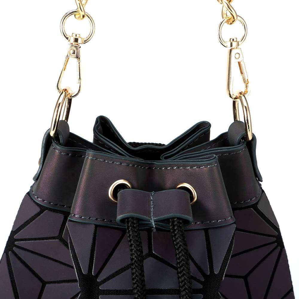 Geometric Luminous Purses Handbags Holographic Crossbody Shoulder Bag