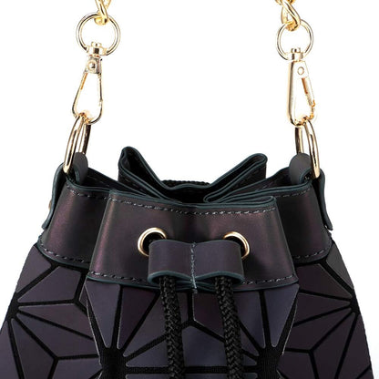 Geometric Luminous Purses Handbags Holographic Crossbody Shoulder Bag