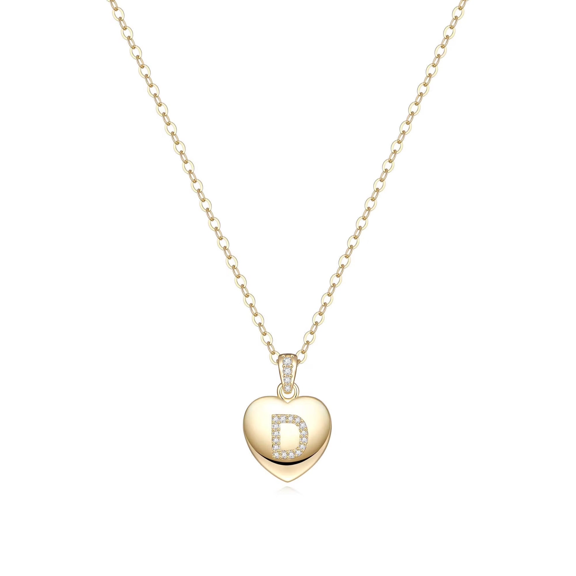 Initial Necklace for Women 14K Gold Plated Cubic Zirconia Letter Pendant Necklace for Women Birthday Christmas Mothers Day Gifts