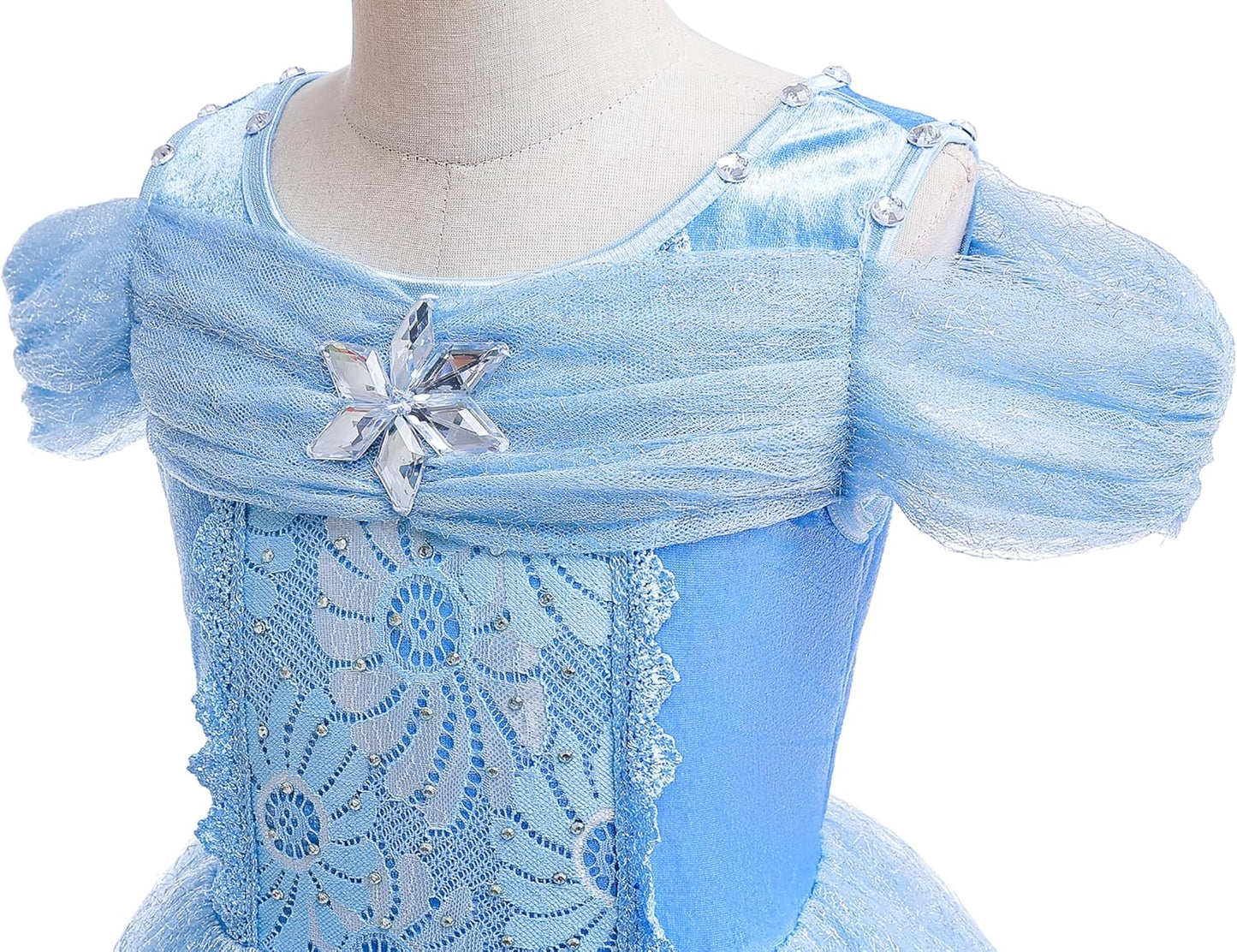 Girls' Princess Dress Costume Christmas Halloween Fancy Dresses up Butterfly Size 4T Blue