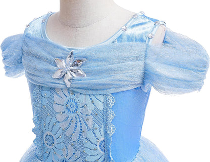 Girls' Princess Dress Costume Christmas Halloween Fancy Dresses up Butterfly Size 4T Blue