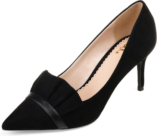 Journee Womens Marek Pointed Toe Mid Heel Pumps