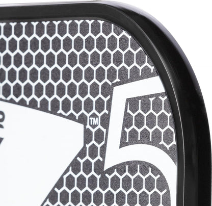 Graphite Z5 Pickleball Paddle (Graphite Carbon Fiber Face with Rough Texture Surface, Cushion Comfort Grip and Nomex Honeycomb Core for Touch, Control, and Power),White
