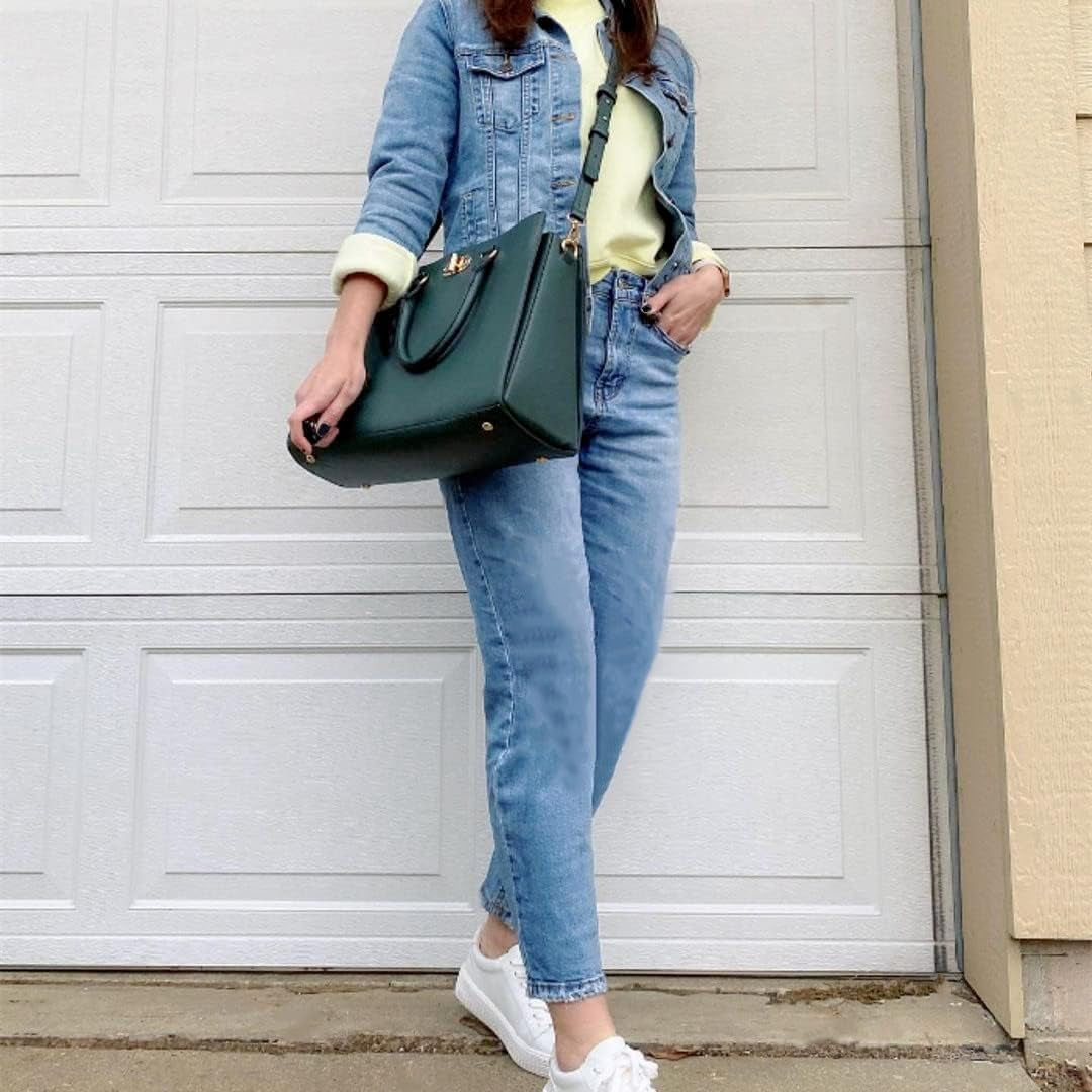 Women Handbags Purses Ladies Work Purse Satchel Tote Top Handle Shoulder Bags with Matching Clutch