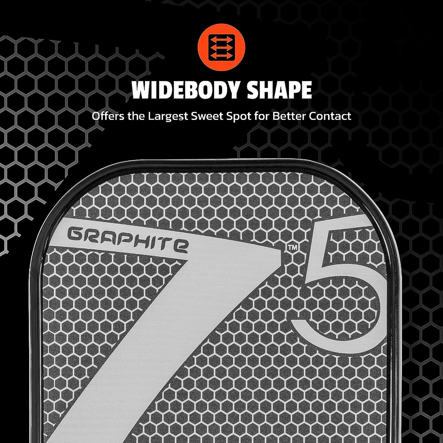 Graphite Z5 Pickleball Paddle (Graphite Carbon Fiber Face with Rough Texture Surface, Cushion Comfort Grip and Nomex Honeycomb Core for Touch, Control, and Power),White