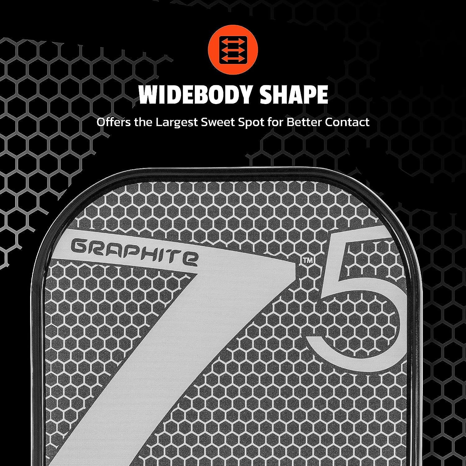 Graphite Z5 Pickleball Paddle (Graphite Carbon Fiber Face with Rough Texture Surface, Cushion Comfort Grip and Nomex Honeycomb Core for Touch, Control, and Power),White