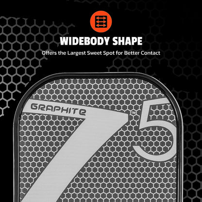 Graphite Z5 Pickleball Paddle (Graphite Carbon Fiber Face with Rough Texture Surface, Cushion Comfort Grip and Nomex Honeycomb Core for Touch, Control, and Power),White