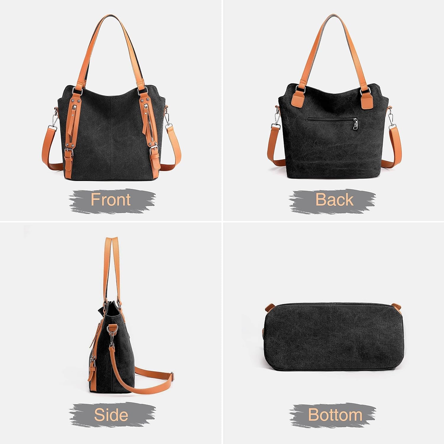 Women Tote Handbags Hobo Shoulder Bags Lightweight Canvas Purse Fashion Large Capacity Bags