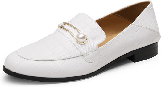 Loafers for Women Slip on Comfortable round Toe Casual Fashion Flats Dressy Shoes