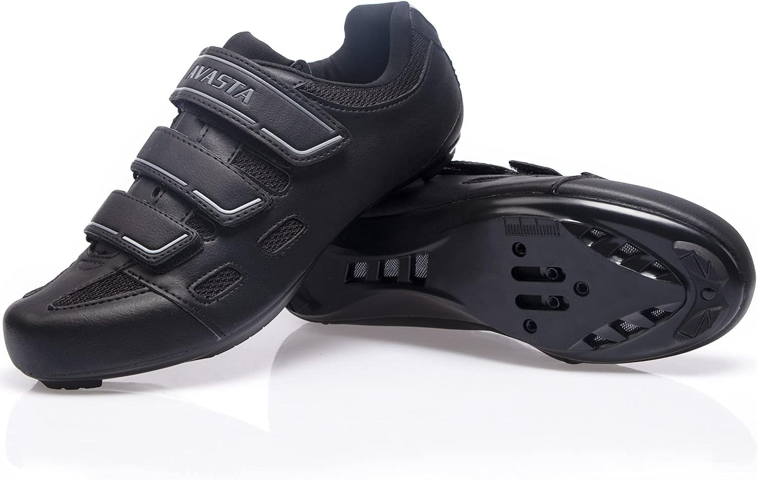 Mens Indoor Cycling Shoes Wide Type, Road Bike Cycling Shoes for Man, Lock Pedal Bike Shoes Cleated Bicycle Shoes Compatible with SPD Cleats, Look Delta, 40 Black