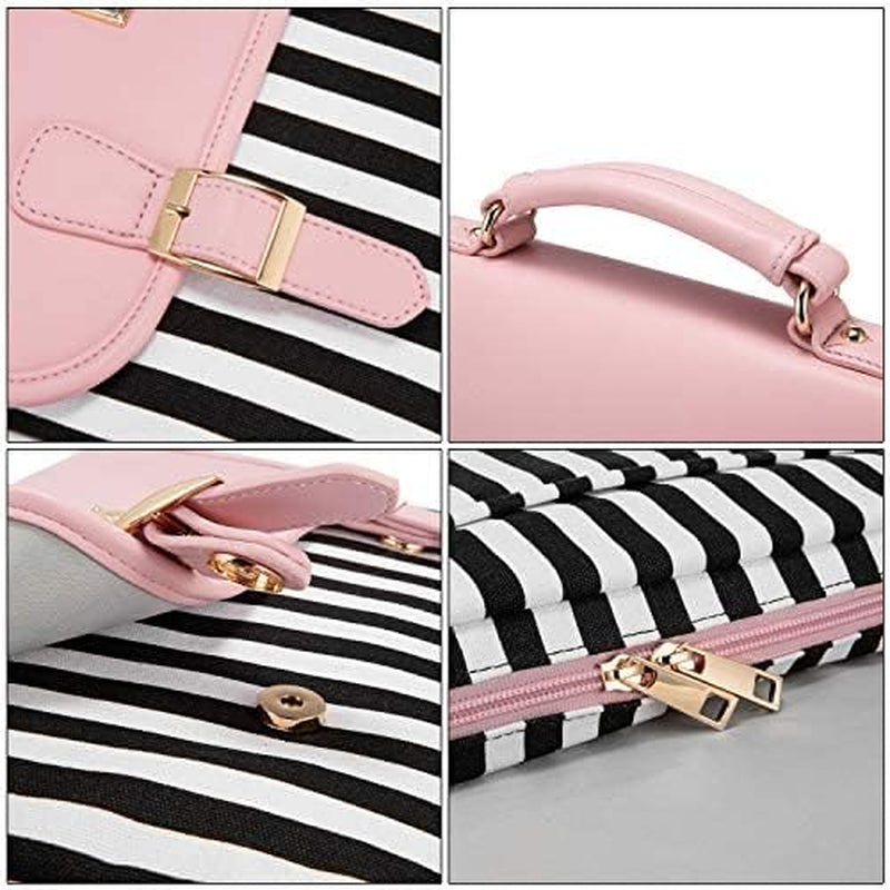 Computer Bag for Women Laptop Messenger Bag for Work College, Slim-Pink, 15.6-Inch