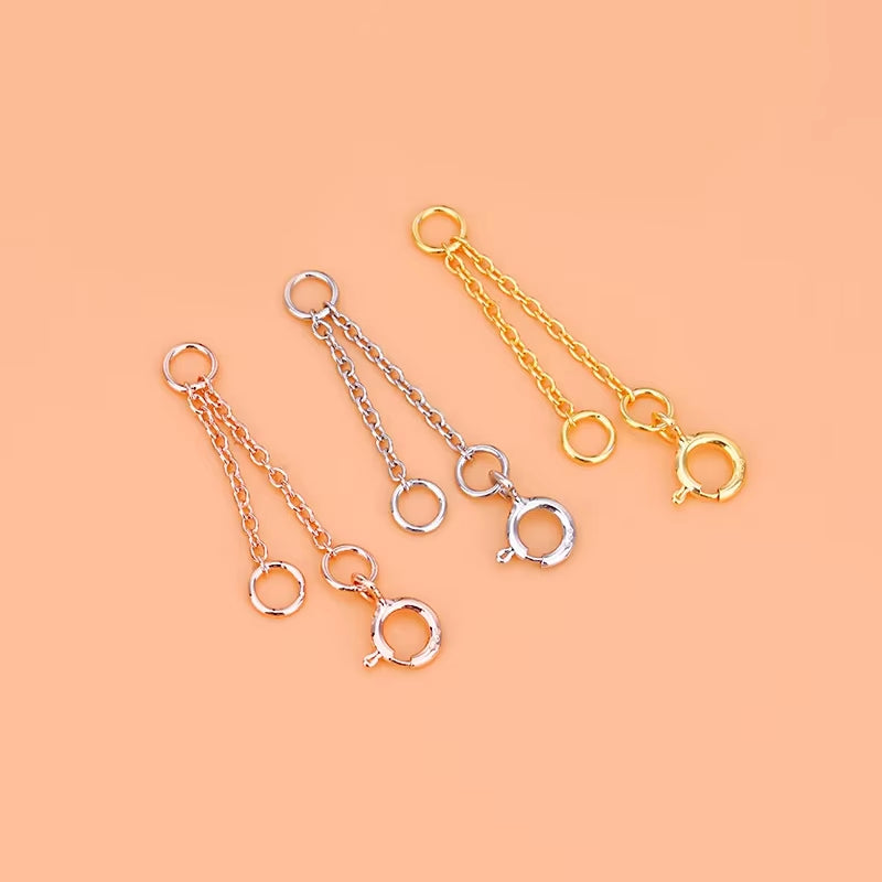 Necklace Extension Chain Tail 925 Silver Sterling Silver Bracelet DIY Accessories Chain Adjustment Chain Extension