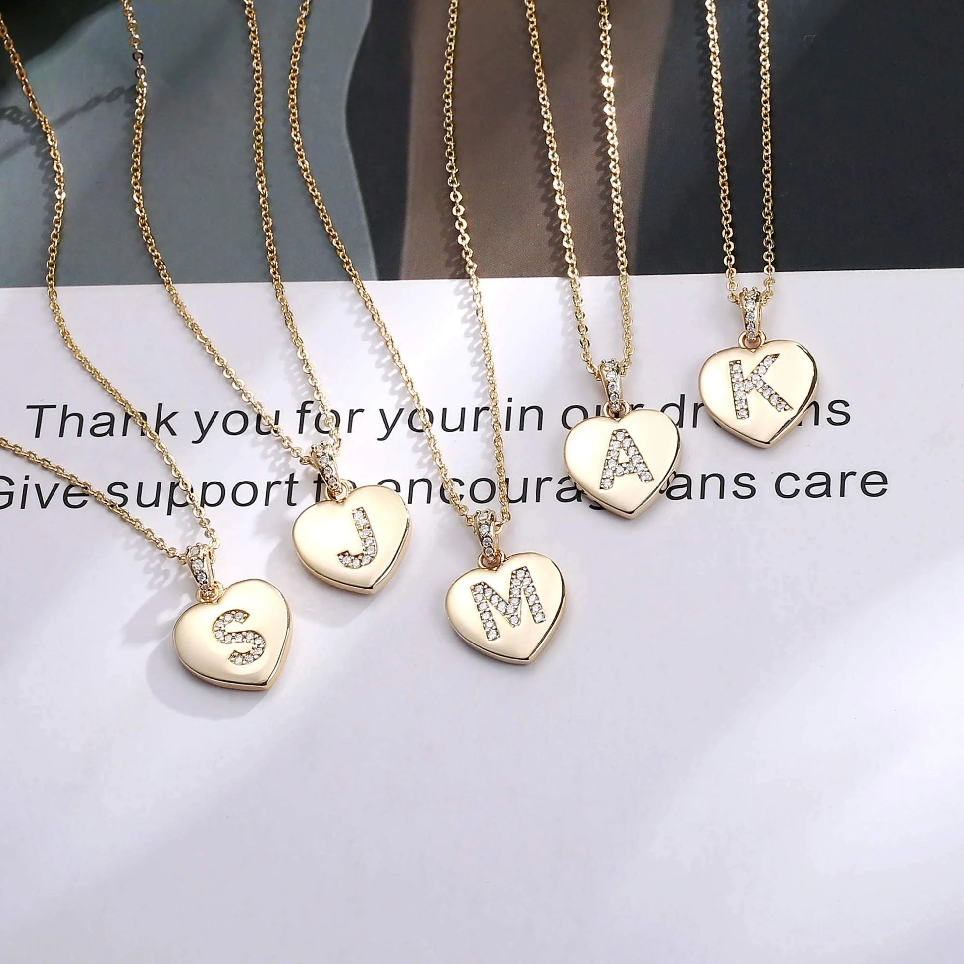 Initial Necklace for Women 14K Gold Plated Cubic Zirconia Letter Pendant Necklace for Women Birthday Christmas Mothers Day Gifts