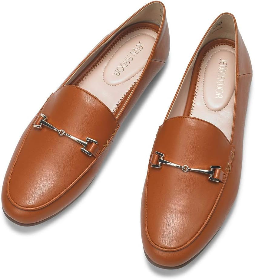 Loafers for Women Flats Shoes Womens Penny Loafers Slip on Pointed Toe Comfortable Office Work Driving Flats Fashion Dress Shoes for Women