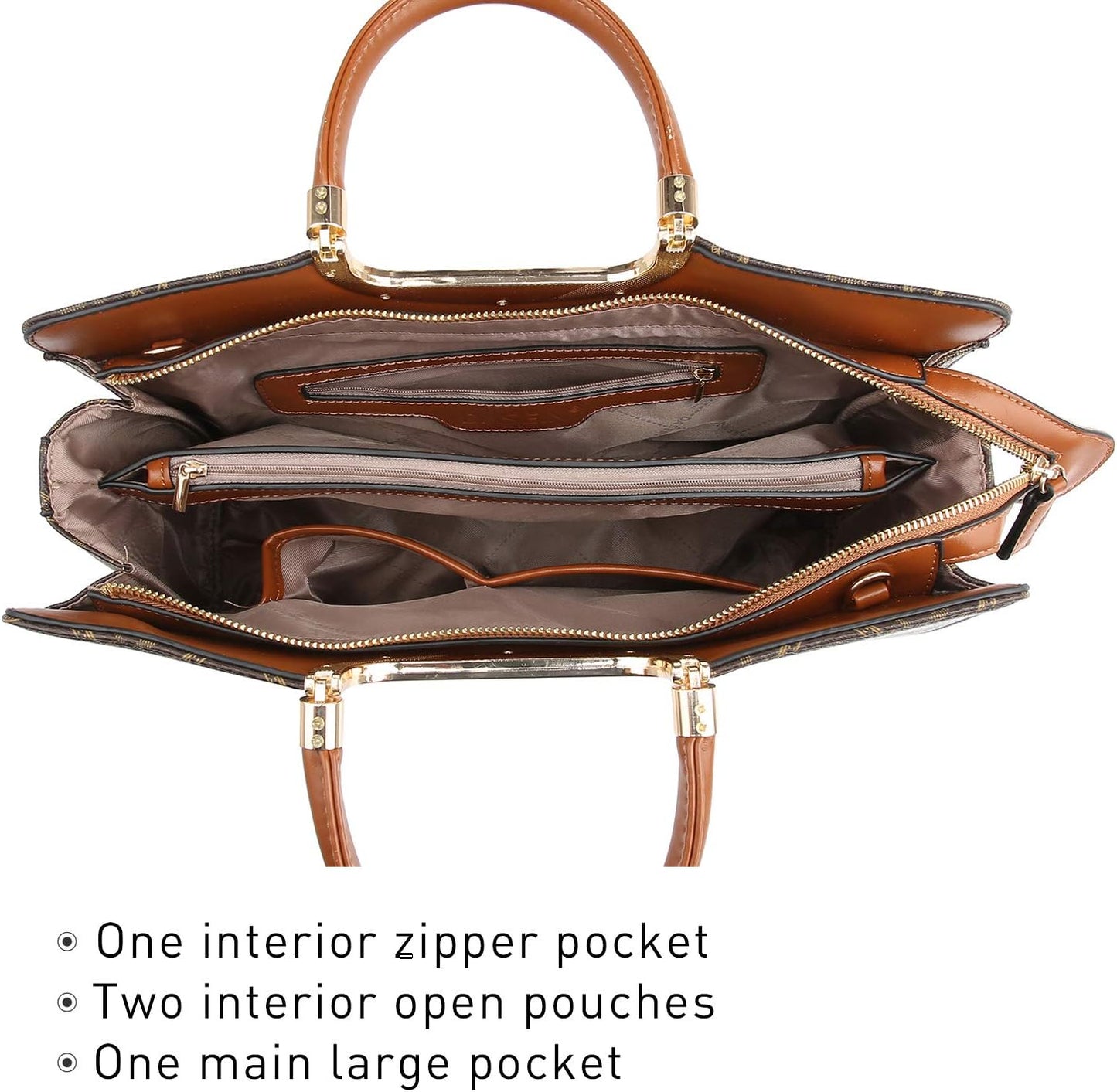 Womens Handbag Top Handle Shoulder Bag Tote Satchel Purse Work Bag with Matching Wallet