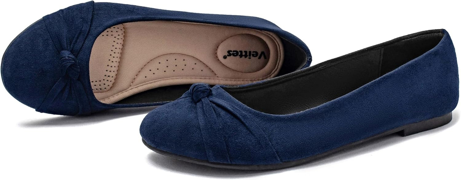 Women'S Wide Width Flat Shoes, Classic Soft round Toe Design Ballet Flats.