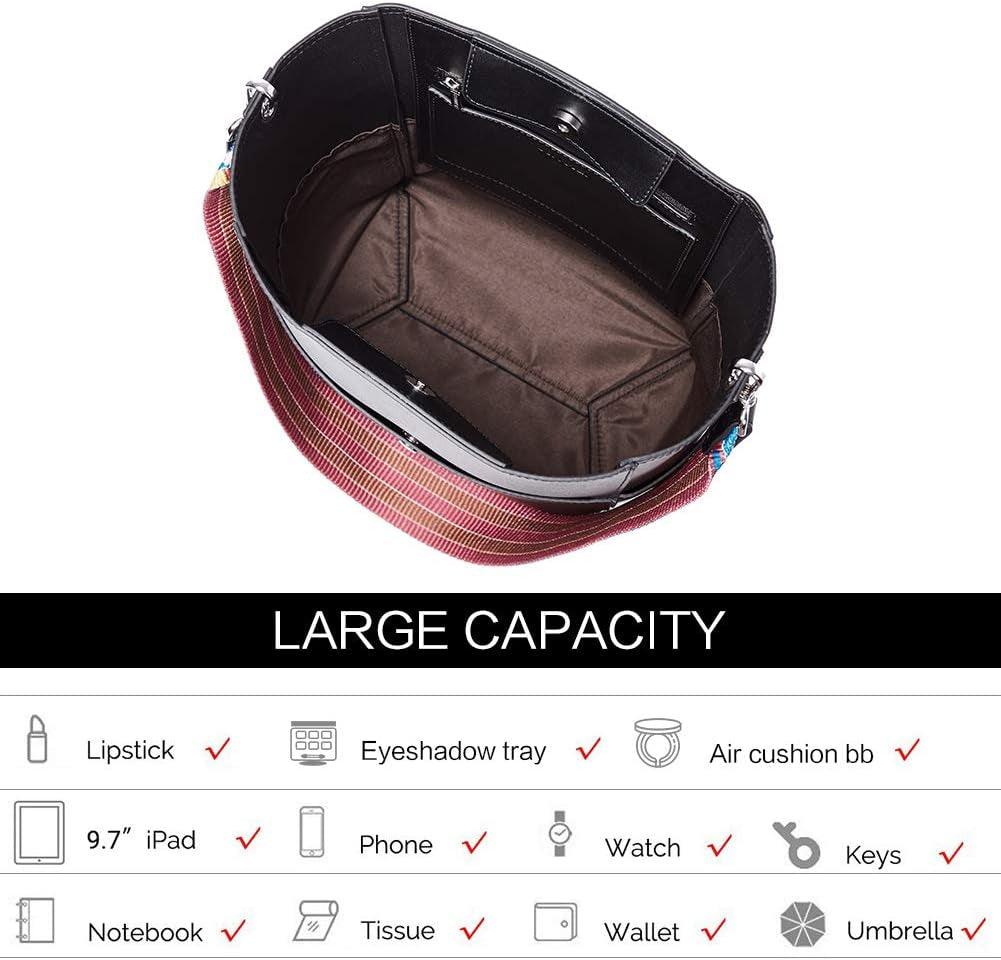 Women Purses and Handbags Leather Hobo Bags Designer Shoulder Bucket Crossbody Purse