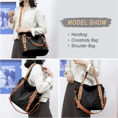 Women Tote Handbags Hobo Shoulder Bags Lightweight Canvas Purse Fashion Large Capacity Bags